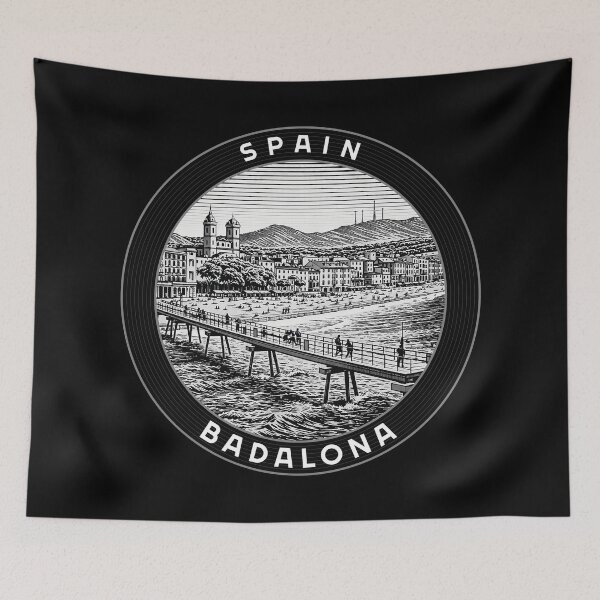 Item preview, Badalona Spain Linocut Style  designed and sold by Thistle-TShop.