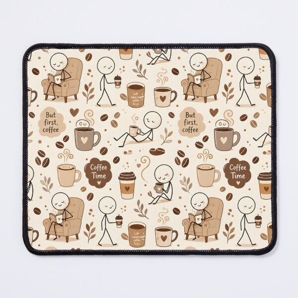 Item preview, Coffee Stickman Pattern designed and sold by StickyGuys.