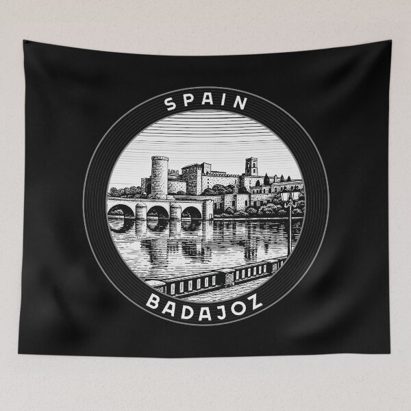 Item preview, Badajoz Spain Linocut Style  designed and sold by Thistle-TShop.