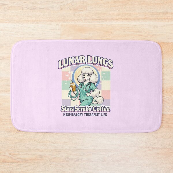 Item preview, Lunar Lungs Respiratory Therapist Shirt Cute Poodle RT Mascot Retro Coffee Moonlight Medical Tee designed and sold by ClinicalHubs.
