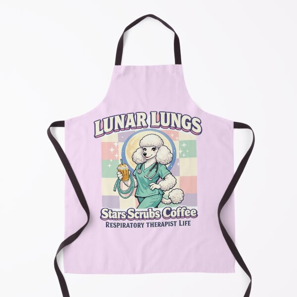 Item preview, Lunar Lungs Respiratory Therapist Shirt Cute Poodle RT Mascot Retro Coffee Moonlight Medical Tee designed and sold by ClinicalHubs.