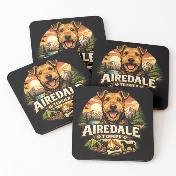 Item preview, Airedale Terrier - Camping Dog Vintage Outdoor designed and sold by SidTastic .