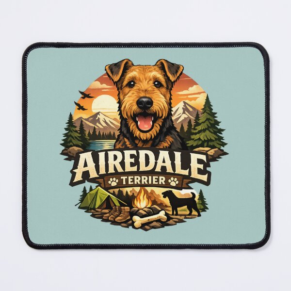 Item preview, Airedale Terrier - Camping Dog Vintage Outdoor designed and sold by SidTastic .
