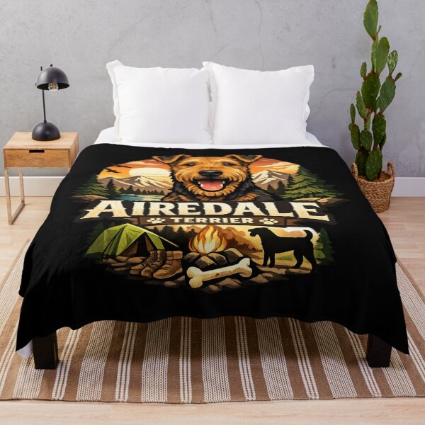Item preview, Airedale Terrier - Camping Dog Vintage Outdoor designed and sold by SidTastic .