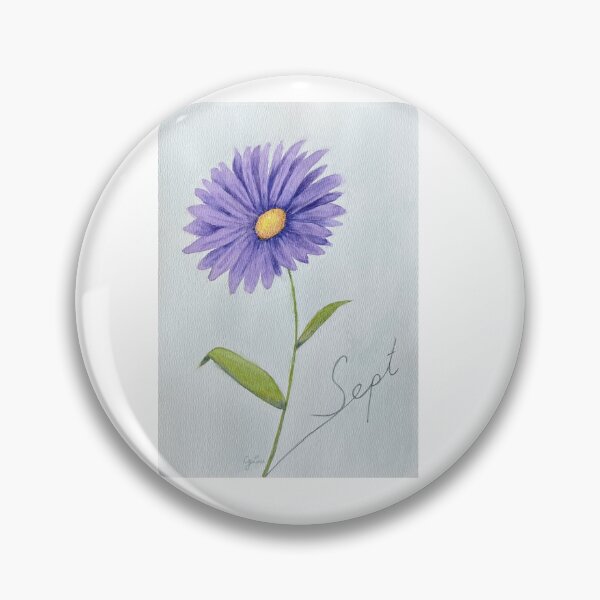 Item preview, Autumn - September Watercolor Flower - Aster: Valor designed and sold by MiniRadiance.