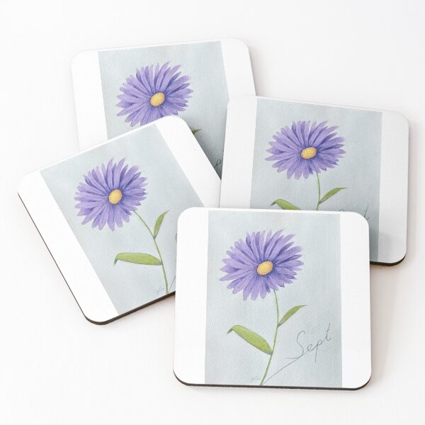 Item preview, Autumn - September Watercolor Flower - Aster: Valor designed and sold by MiniRadiance.