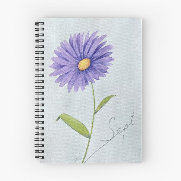 Item preview, Autumn - September Watercolor Flower - Aster: Valor designed and sold by MiniRadiance.
