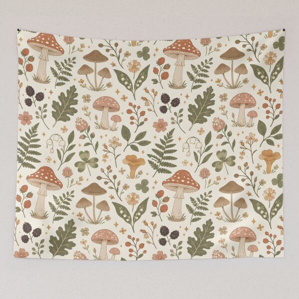 Item preview, Botanical Cottagecore Tile Pattern designed and sold by StickyGuys.