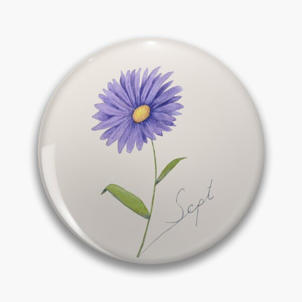 Item preview, Autumn - September Watercolor Flower - Aster: Valor designed and sold by MiniRadiance.
