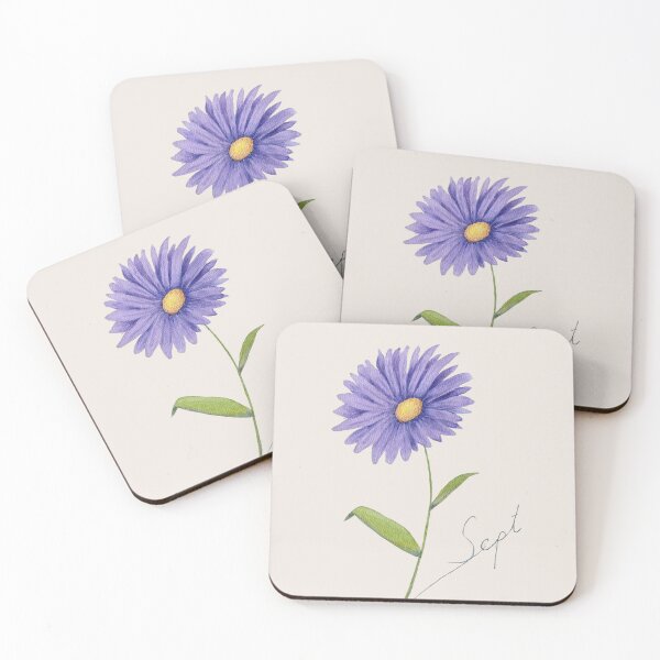 Item preview, Autumn - September Watercolor Flower - Aster: Valor designed and sold by MiniRadiance.
