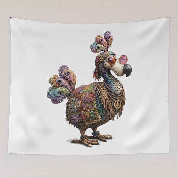 Item preview, Psychedelic Hippie Dodo Retro Bird Art designed and sold by doodlesbydodo.