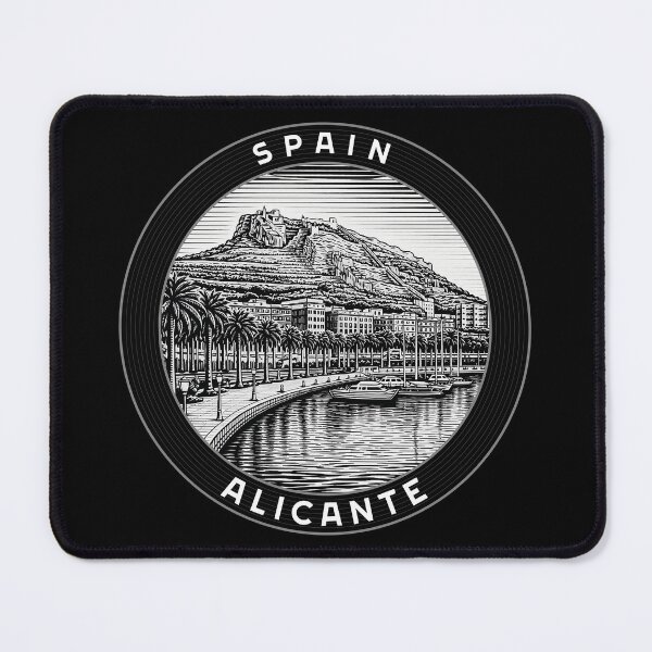 Item preview, Alicante Spain Linocut Style designed and sold by Thistle-TShop.