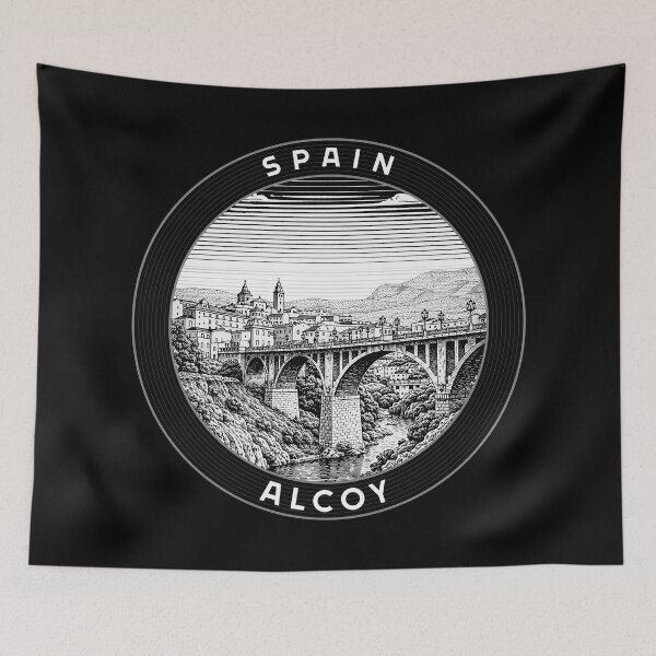 Item preview, Alcoy Spain Linocut Style  designed and sold by Thistle-TShop.