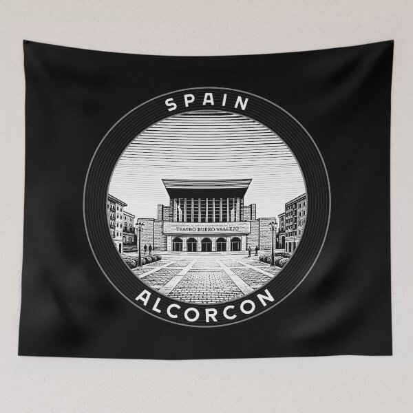 Item preview, Alcorcon Spain Linocut Style  designed and sold by Thistle-TShop.