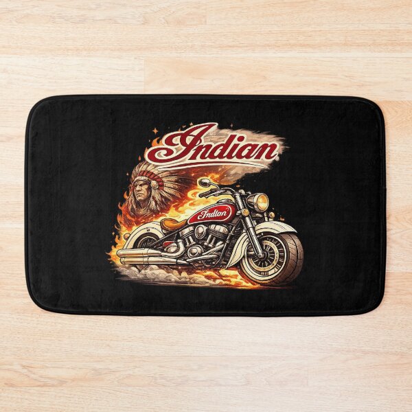 Item preview, Indian Motorcycle Flames Chief — Classic American Biker designed and sold by IronRoadCo.