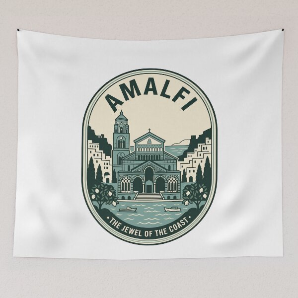 Item preview, Vintage Amalfi Coast Italy Travel Badge Style designed and sold by k3rstman1.