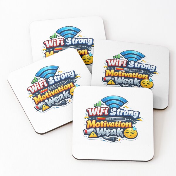 Item preview, WiFi Strong Motivation Weak Sticker designed and sold by BrightMindPrint.