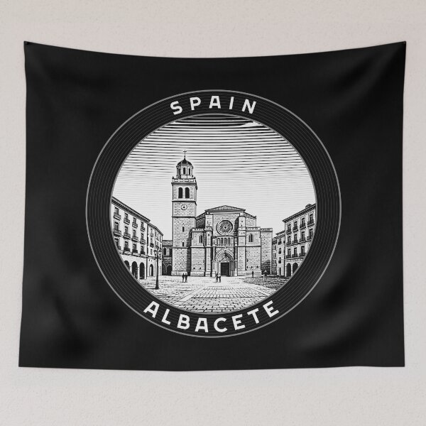 Item preview, Albacete Spain Linocut Style  designed and sold by Thistle-TShop.