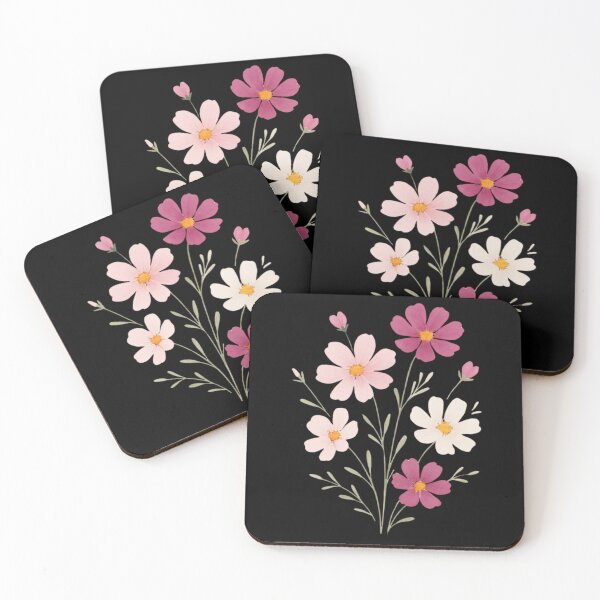 Item preview, Cosmos flowers watercolor painting designed and sold by uunaa.