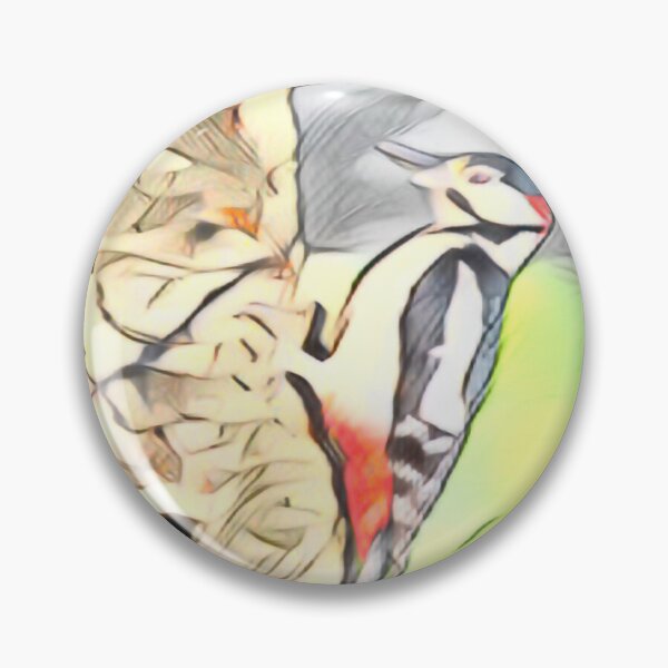 Item preview, Colourful Woodpecker on Tree Trunk designed and sold by Fearless-Fox.