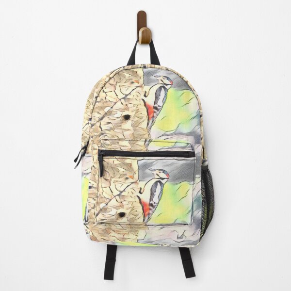 Item preview, Colourful Woodpecker on Tree Trunk designed and sold by Fearless-Fox.