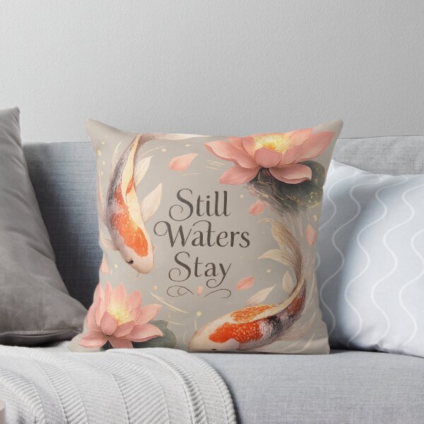 Item preview, Still Waters Stay, Peaceful Romantic Koi Fish Aesthetic Design designed and sold by JagrDesigns.