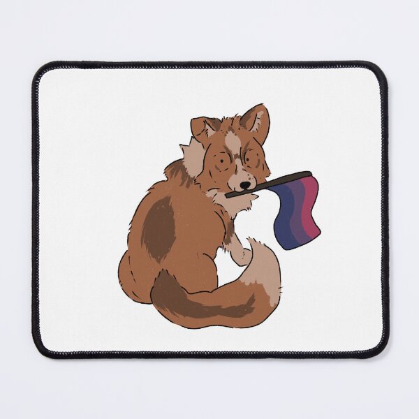 Item preview, Bisexual Pride fox. designed and sold by PawsomeStudios.
