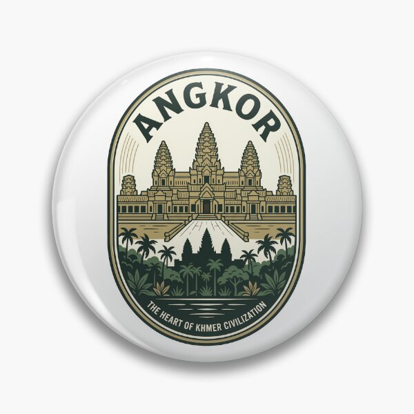 Item preview, Vintage Angkor Wat Temple Cambodia Travel Emblem designed and sold by k3rstman1.