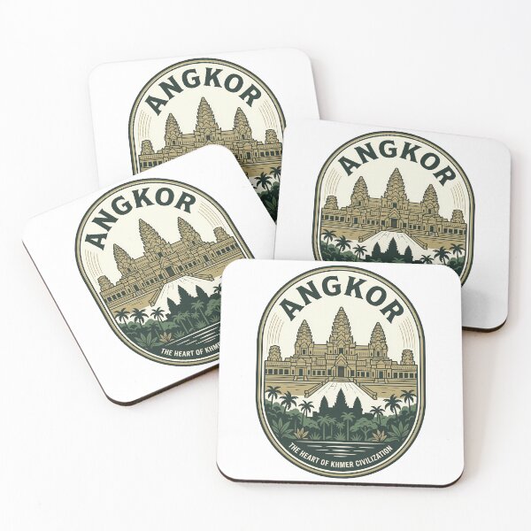 Item preview, Vintage Angkor Wat Temple Cambodia Travel Emblem designed and sold by k3rstman1.