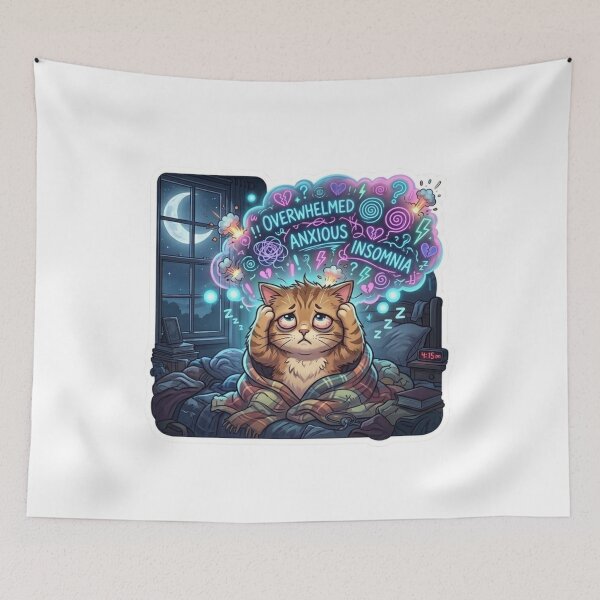 Item preview, I Need Silence Cat Sticker designed and sold by Elviqus Shop.