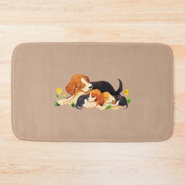 Item preview, Cute Sleeping Beagle Puppies Watercolour Sticker Transparent Background designed and sold by NadDot.