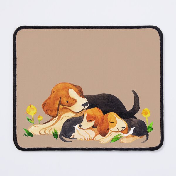 Item preview, Cute Sleeping Beagle Puppies Watercolour Sticker Transparent Background designed and sold by NadDot.
