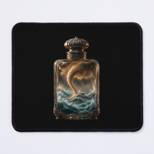 Item preview, Miniature Stormy Ocean Inside Antique Perfume Bottle | Surreal Fantasy Art designed and sold by M.Store.