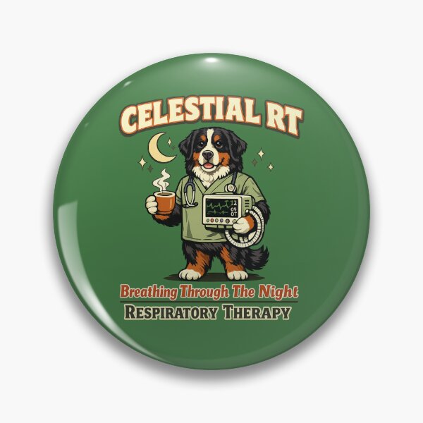 Item preview, Celestial RT Bernese Mountain Dog Respiratory Therapist Shirt, Night Shift Respiratory Therapy Tee, Cute RT Mascot Medical Worker Gift, Ventilator Therapist Retro Apparel designed and sold by ClinicalHubs.