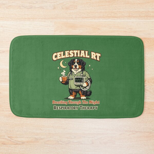Item preview, Celestial RT Bernese Mountain Dog Respiratory Therapist Shirt, Night Shift Respiratory Therapy Tee, Cute RT Mascot Medical Worker Gift, Ventilator Therapist Retro Apparel designed and sold by ClinicalHubs.
