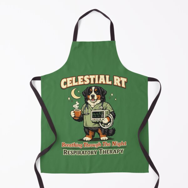 Item preview, Celestial RT Bernese Mountain Dog Respiratory Therapist Shirt, Night Shift Respiratory Therapy Tee, Cute RT Mascot Medical Worker Gift, Ventilator Therapist Retro Apparel designed and sold by ClinicalHubs.