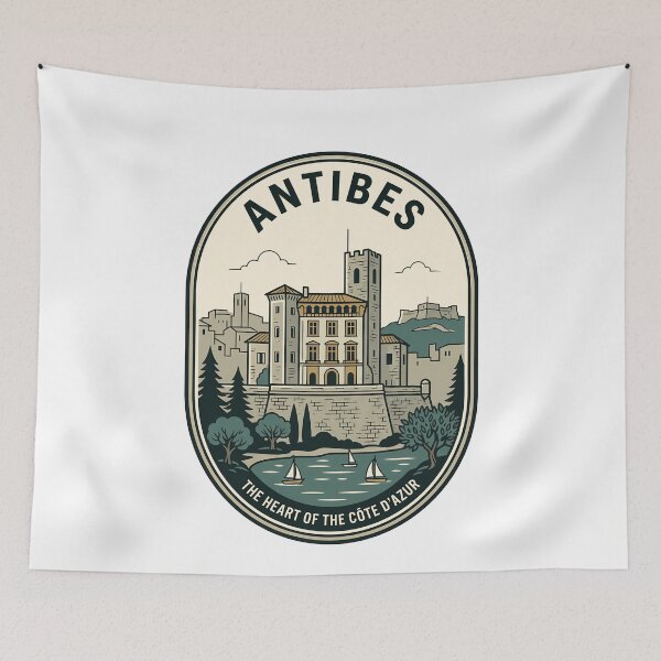 Item preview, Antibes France Vintage Cote d'Azur Travel Poster designed and sold by k3rstman1.