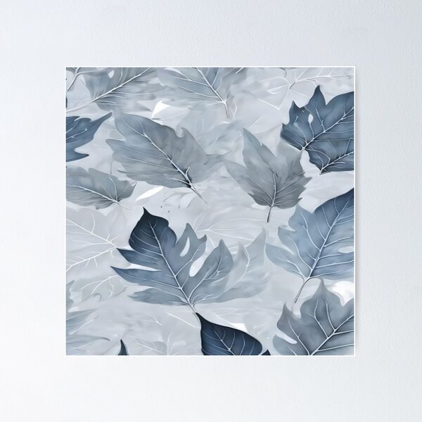 Item preview, Modern  Gray Botanical Leaf Artwork  designed and sold by NivyasArtistry.