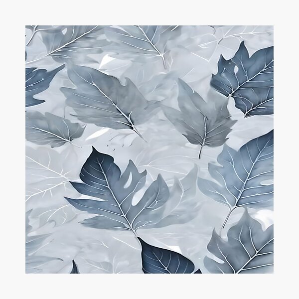 Item preview, Modern  Gray Botanical Leaf Artwork  designed and sold by NivyasArtistry.
