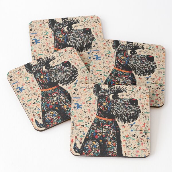 Item preview, Colorful miniature schnauzer Mosaic Art designed and sold by lautir.