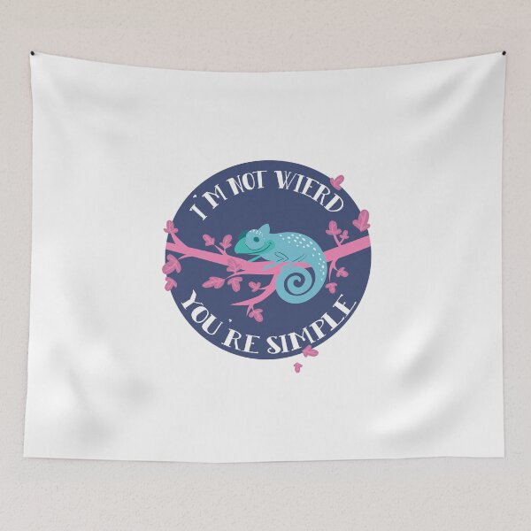 Item preview, Funny Chameleon I'm Not Weird Quote designed and sold by Kruki99.