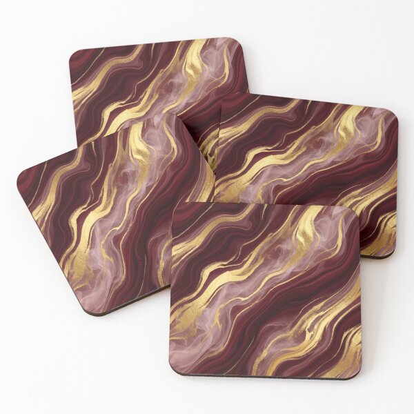 Item preview, Abstract Crimson Brushstrokes - Red and Gold Oil Paint Texture designed and sold by FlatInkStudio.