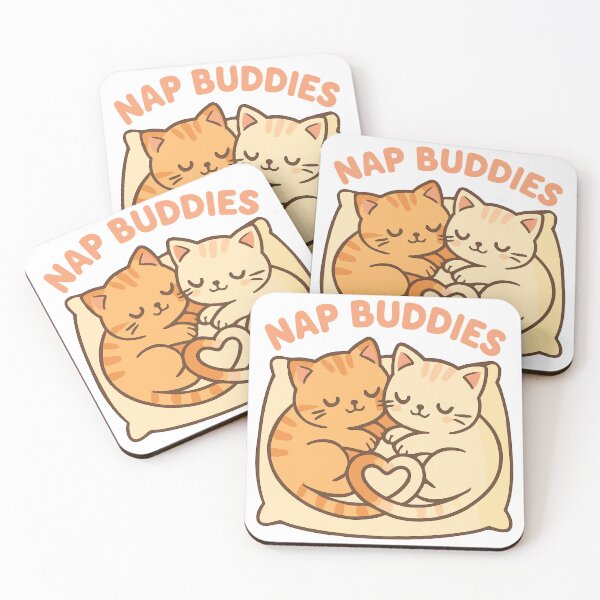 Artikelvorschau, Süße Katzen Nap Buddies – Schlafen mit Herz entworfen und verkauft von Pineapple-Tree.