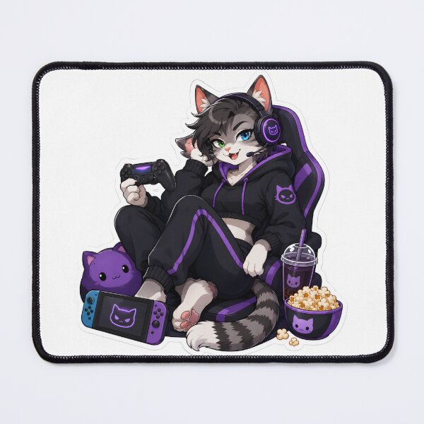 Item preview, Cute Furry Gaming Night Fursona designed and sold by Furrenzy.