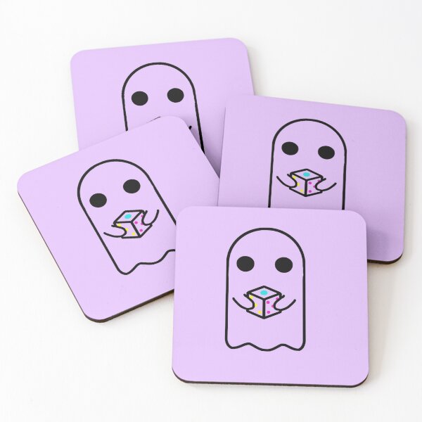 Item preview, TabletopBlook logo ghost with dice (black) designed and sold by tabletopblook.