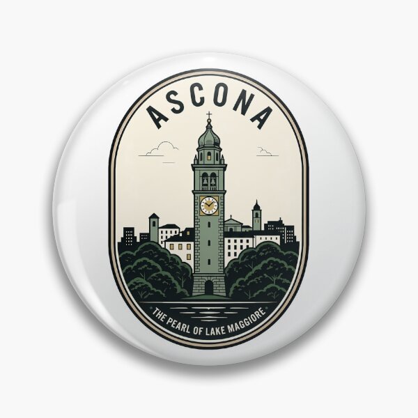 Item preview, Vintage Ascona Switzerland Lake Maggiore Travel Badge designed and sold by k3rstman1.