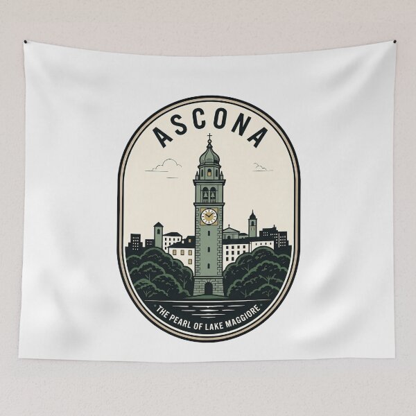 Item preview, Vintage Ascona Switzerland Lake Maggiore Travel Badge designed and sold by k3rstman1.