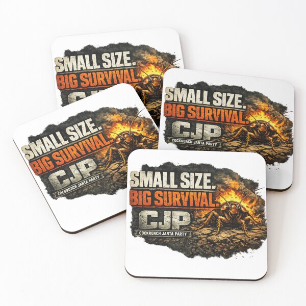 Item preview, CJP Small Size. Big Survival. | Cockroach Janta Party T-Shirt Design designed and sold by UrbanEchoHub.