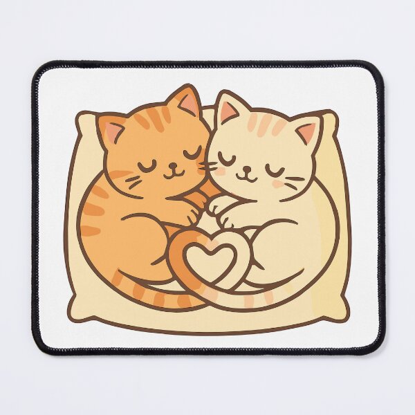 Item preview, Cute cats in a circle – Sleeping with a heart designed and sold by Pineapple-Tree.