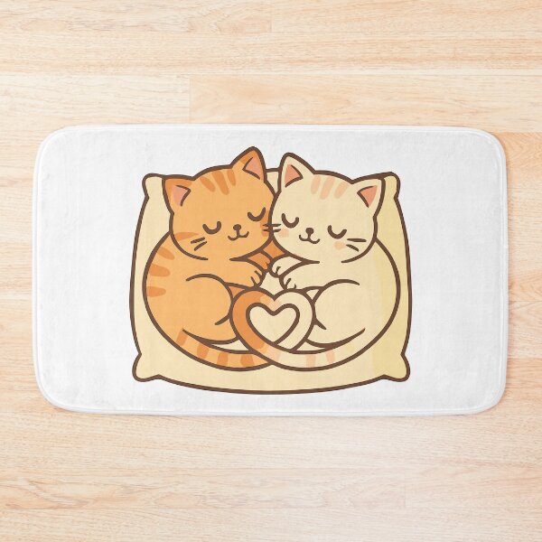 Item preview, Cute cats in a circle – Sleeping with a heart designed and sold by Pineapple-Tree.